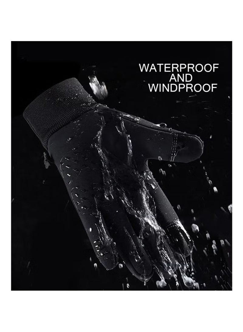 Winter Gloves,Winter Touchscreen Warm Gloves for Outdoor Sports, Touch Screen Water Resistant Thermal,Windproof And Cold-Resistant Gloves for Men And Women, Work Gloves Driving Gloves Cycling Gloves Hiking Gloves Touch Screen Glove Cold Weather Warm Gloves FreezerSuitable for Cycling, Fishing, And Running, with Flip-Top Fingers. - Image 5