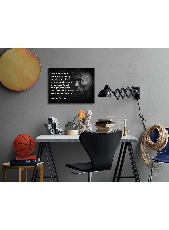 Creoate Motivational Wall Art, Kobe Bryant Poster Canvas Print Wall Art Black Inspirational Mamba Mentality Wall Art for Office, Teens Room, Gym Wall Decor - Image 2