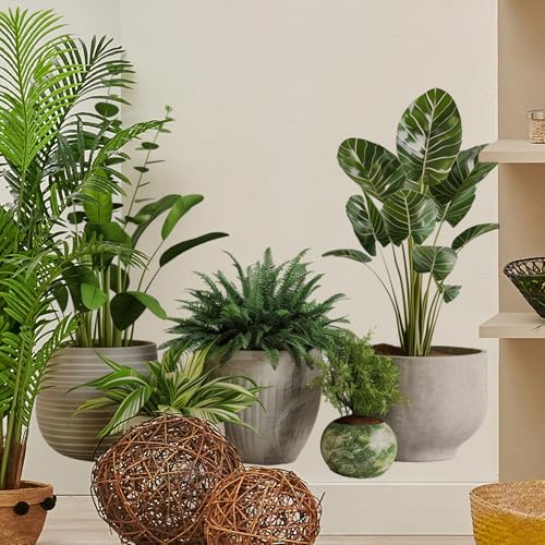 SWORNA 2 Sheets Green Potted Plant Wall Decor Bonsai Vinyl 3D DIY Art Stickers & Murals Removable Floral Wall Decals Peel and Stick for Living Room Bedroom Bathroom Kitchen Office Tropical Wallpaper - Image 4