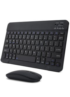 Rechargeable Bluetooth Keyboard and Mouse Combo Ultra-Slim Portable Compact Wireless Mouse Keyboard Set for Android Windows Tablet Cell Phone iPhone iPad Pro Air Mini, iPad OS/iOS 13
