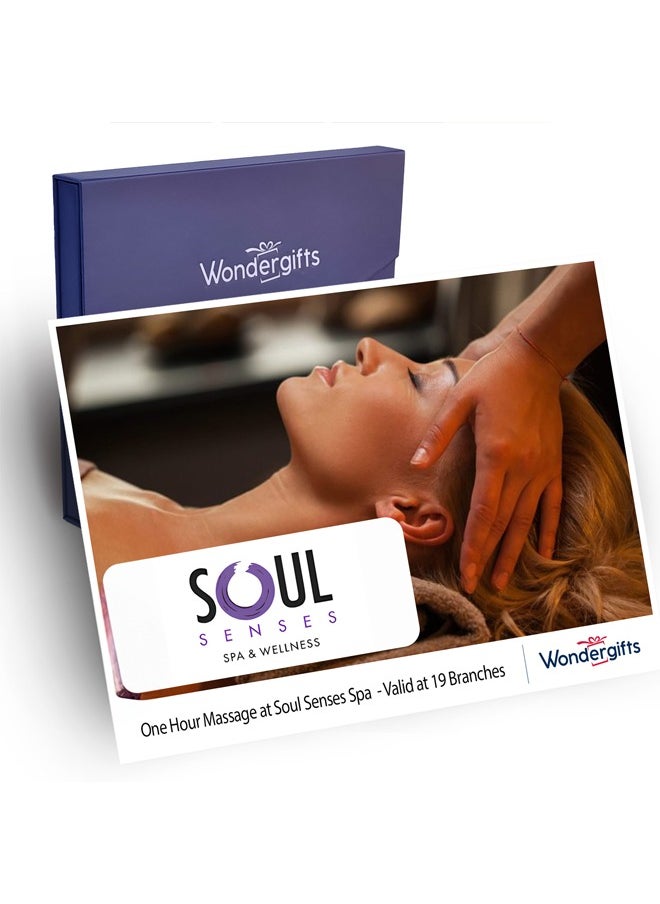 Wondergifts One-Hour Massage at Soul Senses Spa and Wellness with Free Spa Gift Box 