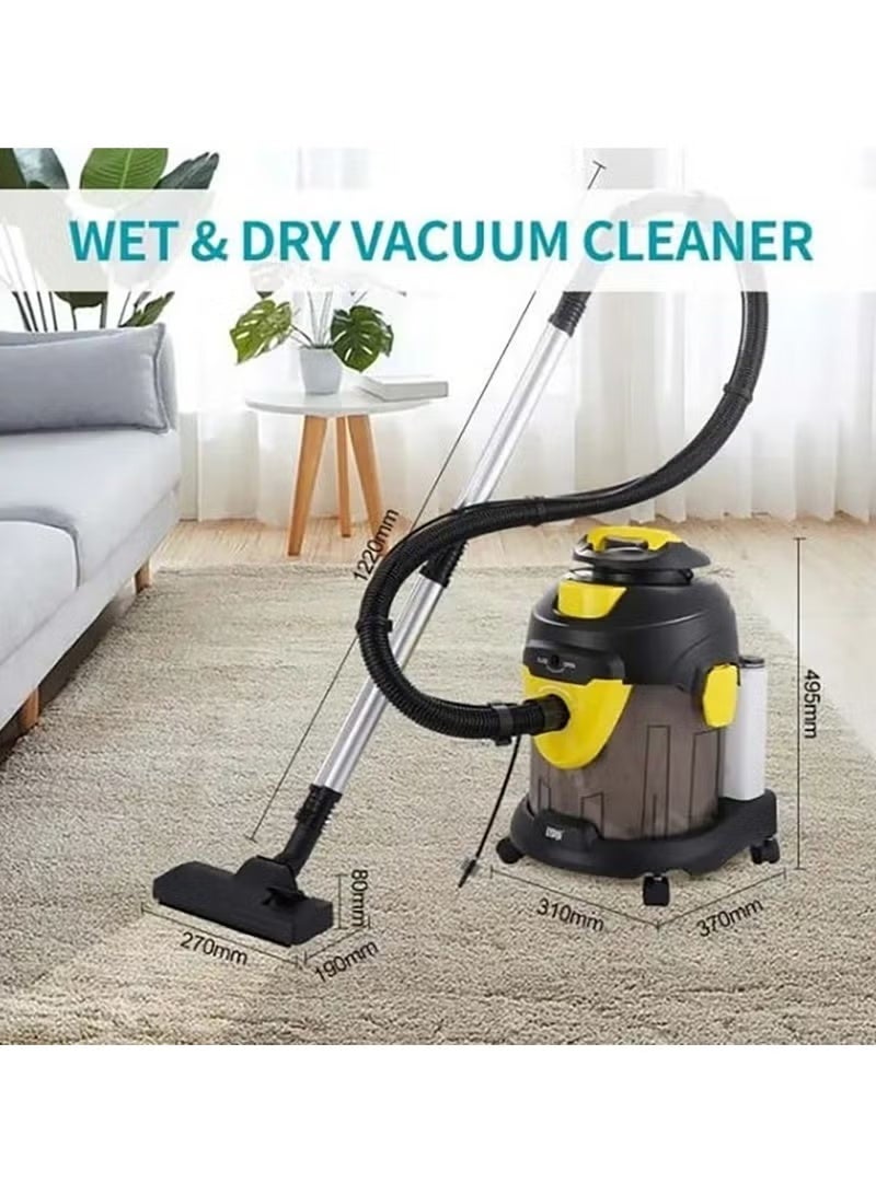 WINNING STAR ST-5036 Wet and Dry Vacuum Cleaner 1400W 15L - 17kPa High Suction Shop Vac with HEPA-F10 Filter, Blower Function, Stepless Speed Control, Stainless Steel Tank, Bagged for Home, Car, Garage, RV, Office & Commercial Cleaning - Image 5