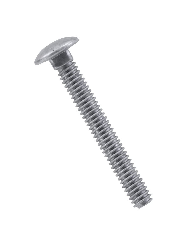 Hillman Group Galvanized Carriage Bolt 14 x 4 100 Count Blunt Point Alloy Steel SelfLocking Round Head Fasteners Wood and Metal No Washer Needed RustResistant 812524