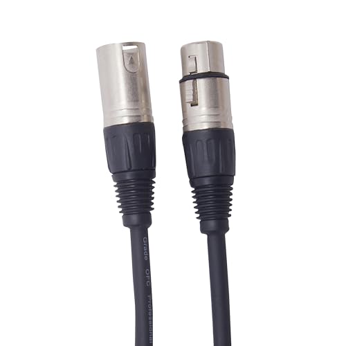 Bajaao Profesional quality, XLR Male to XLR Female Balanced Microphone Cable- Black 6M / 20ft - Image 1
