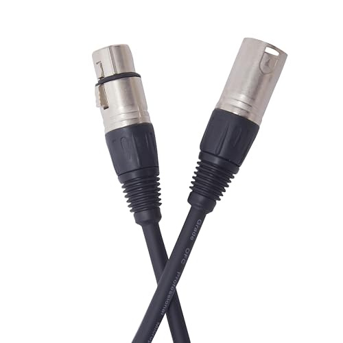 Bajaao Profesional quality, XLR Male to XLR Female Balanced Microphone Cable- Black 6M / 20ft - Image 2