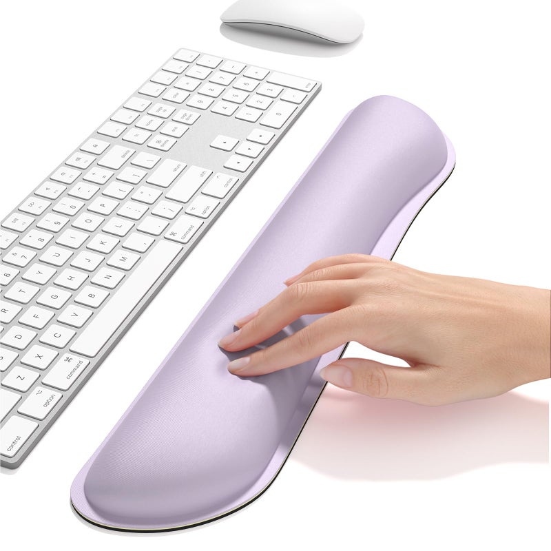Dapesuom Enlarge Keyboard Wrist Rest, Cute Memory Foam Keyboard Wrist Cushion for Computer Desk Mats Support, Typing Pain Relief Ergonomic Mouse Pad Rests with Non-Slip Base for Gaming, Laptop, Purple - Image 5