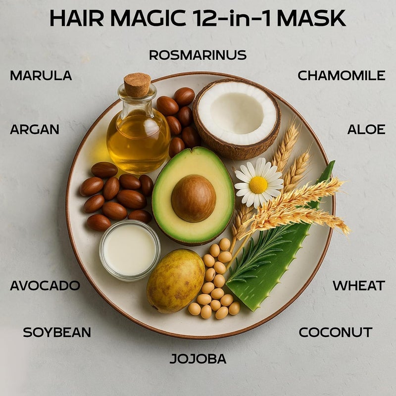 KINPUR ORGANIC COSMETICS Keratin Hair Mask for Dry, Damaged or Long Hair - Deep Conditioner Masque with Protein, Coconut, Jojoba & Avocado Oil â€“ Collagen Treatment for Hair Growth & Hydration, Split Ends Repair, Color-Safe - Image 4