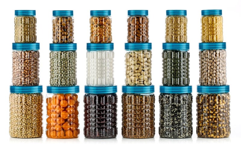 HAPPI Multipurpose Unbreakable Plastic Transparent Airtight Container Set Masala Box For Kitchen Storage Box Dabba For Spice Pack of 18 6 Pcs of 350ml 650ml 1200ml Blue - Image 3