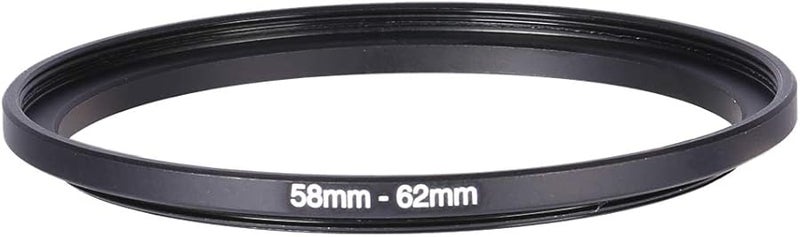 58 مم إلى 62 مم حلقة تصعيد محول أسود من الألومنيوم المؤكسد متين وسهل تركيب الفلتر - Image 1