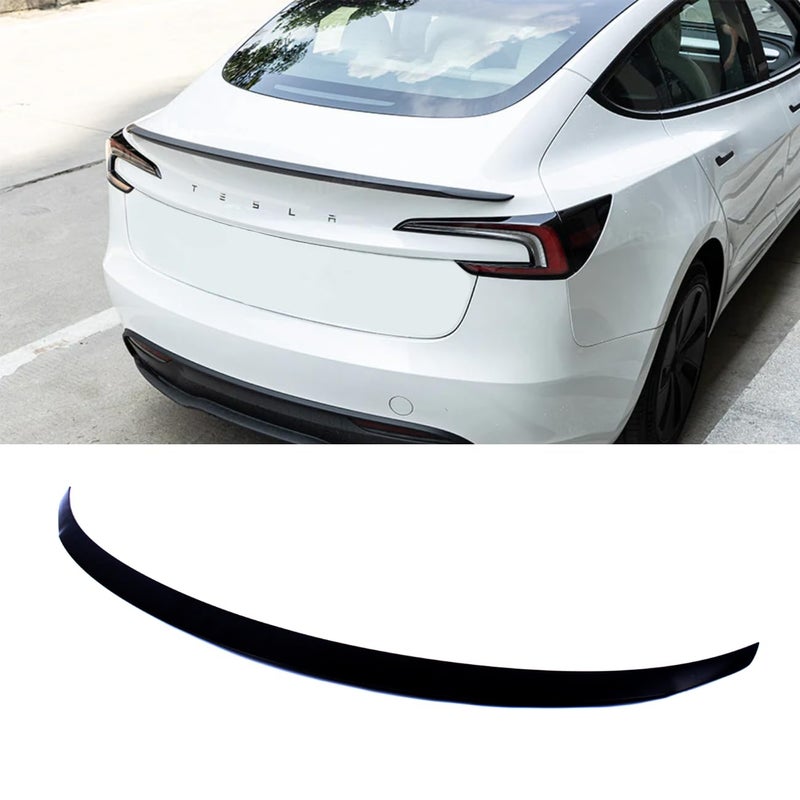 20242025 Glossy Black Rear Spoiler Wing Lid for Tesla Model 3 Highland Facelift Long Range Performance