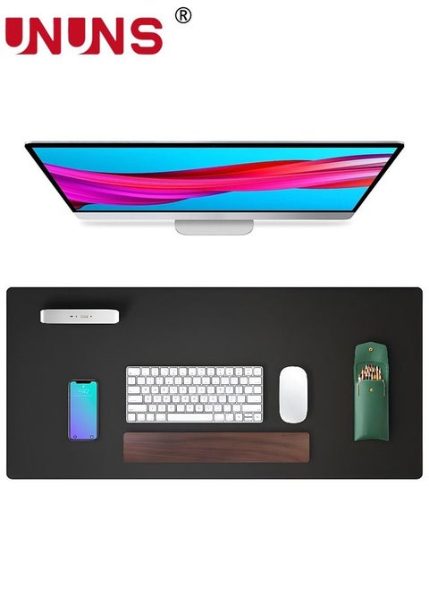 Leather Desk Pad Protector,Mouse Pad,Office Desk Mat, Non-Slip Leather Keyboard Pad,Laptop Mouse Mat,Waterproof Desk Writing Pad for Office and Home