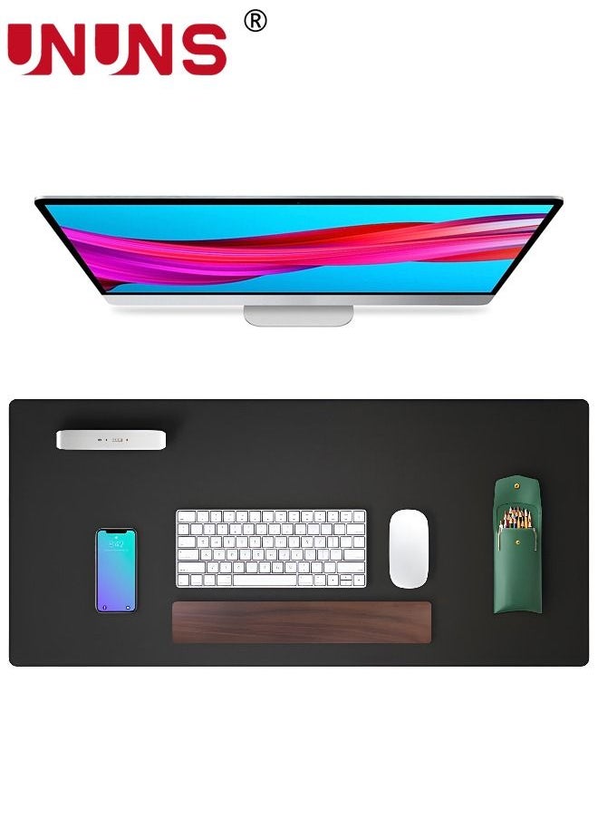 UNUNS Leather Desk Pad Protector,Mouse Pad,Office Desk Mat, Non-Slip Leather Keyboard Pad,Laptop Mouse Mat,Waterproof Desk Writing Pad for Office and Home  - Image 1