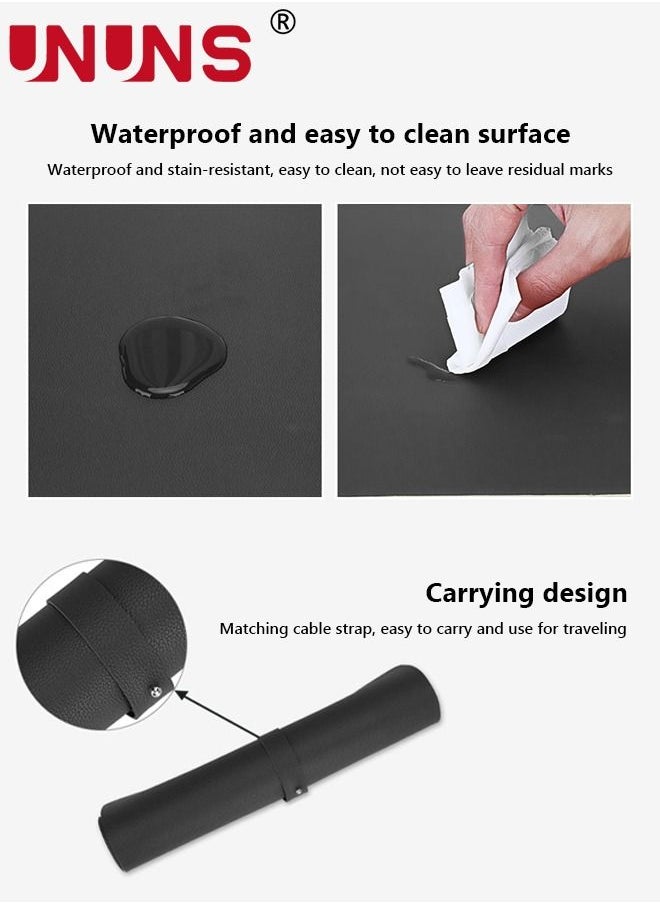 Leather Desk Pad Protector,Mouse Pad,Office Desk Mat, Non-Slip Leather Keyboard Pad,Laptop Mouse Mat,Waterproof Desk Writing Pad for Office and Home