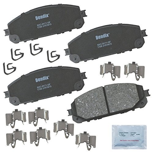 Bendix Priority1 CFC1709 Ceramic Front Brake Pads for Jeep Cherokee 2023-2014 - Image 1