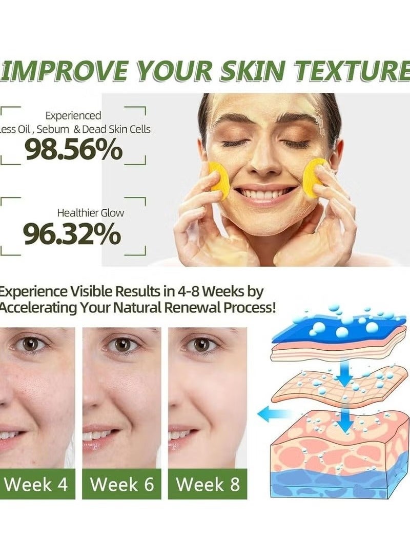 ATRJSZ 50 Pcs Turmeric Kojic Acid Cleansing Pads for Dark Spots, VC and Aloe Barbadensis Leaf Extract Helps Deep Nourishing Skin, Balance Skin Water, Remove Exfoliation and Dirt From the Skin - Image 3