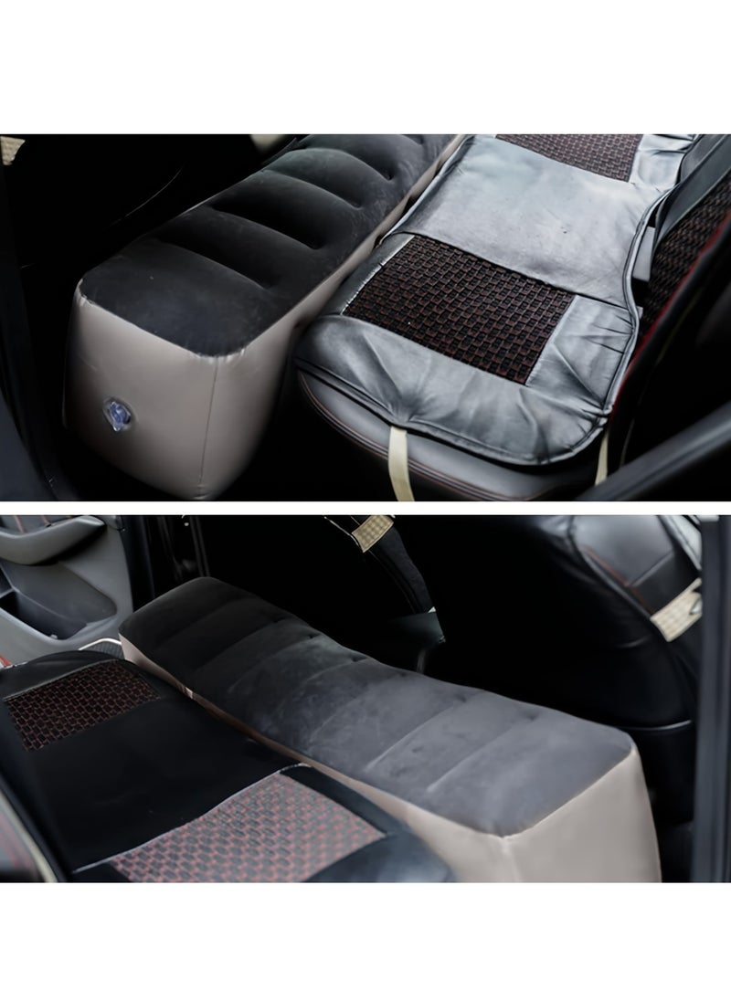 Generic Inflatable Car Air Travel Mattress Back Seat with Pump,130×28×42 cm Car Camping Portable Sleeping Gap Pad Air Bed for Car,SUV  - Image 3