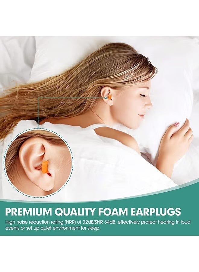 Generic 50 Pairs Earplugs for Noise Canceling Ear Plugs for Sleep Work Snoring Sound Canceling Blocking Construction Loud Noise Reducing Soft Foam Earplugs  - Image 2