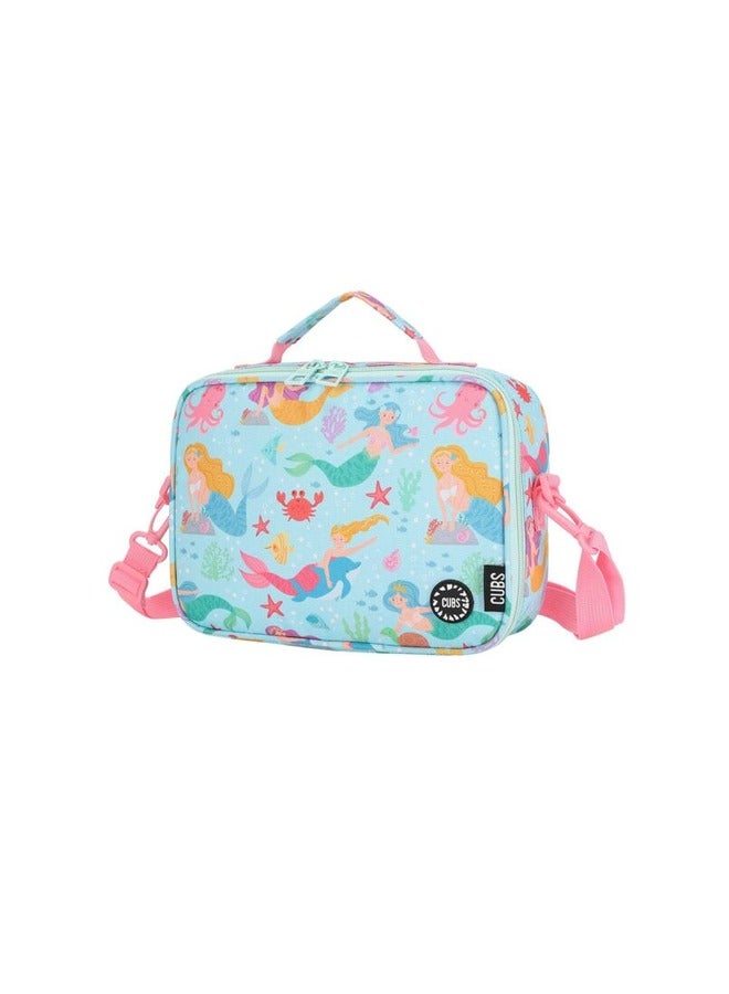 CUBS Mermaid Print Waterproof Lunch Bag With Removable Shoulder Strap Carrying Your Favorite Meals To School Work Or While Traveling - Image 2