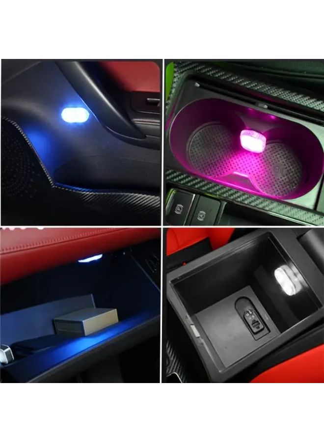 Blue USB Rechargeable Mini LED Night Lights 5pcs Touch Sensor Wall Cabinet Lighting - Image 5