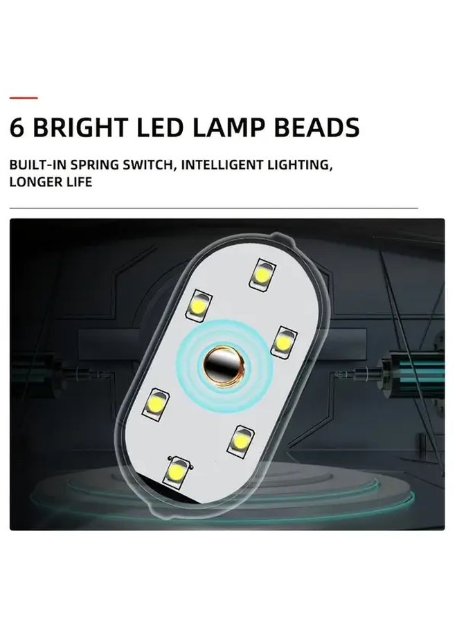 Blue USB Rechargeable Mini LED Night Lights 5pcs Touch Sensor Wall Cabinet Lighting - Image 4