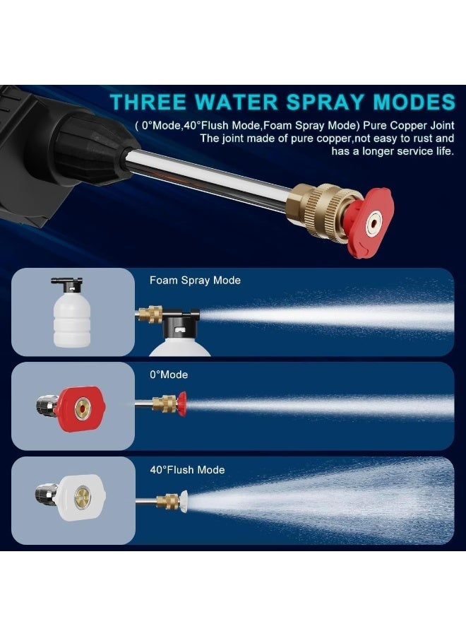 Cordless High-Pressure Car Washer Gun with Rechargeable Battery – Portable Power Cleaner for Cars, Bikes, Gardens, Patios & Outdoor Cleaning with Complete Accessories - Image 2
