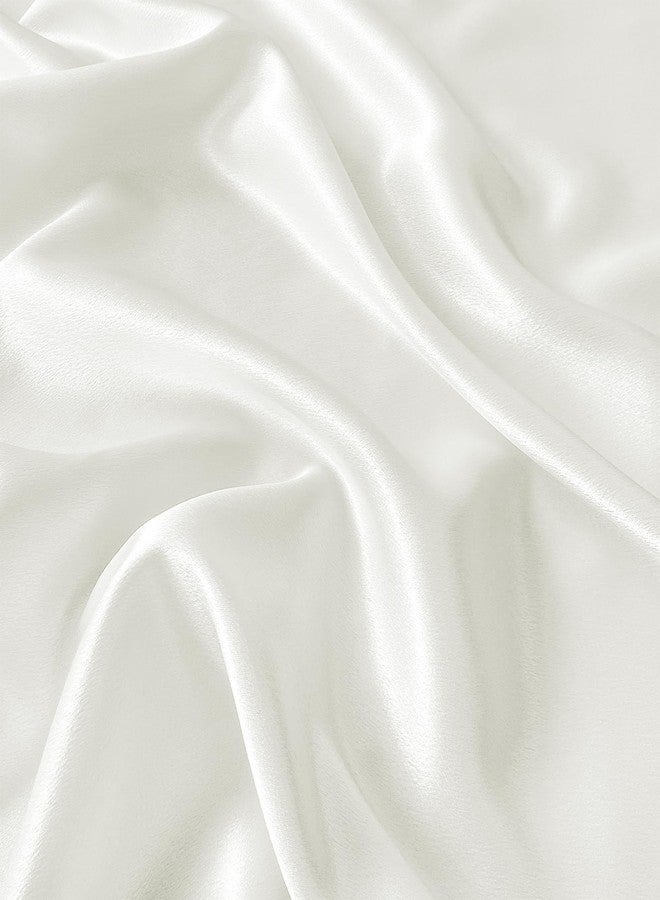 RUDONG M Satin Photography Backdrop 3.3x2.5ft - Wrinkle-Free Silky Fabric Background for Jewelry/Cosmetics/Flat Lay/Studio, White Backdrop Cloth (100x75cm) - Image 1