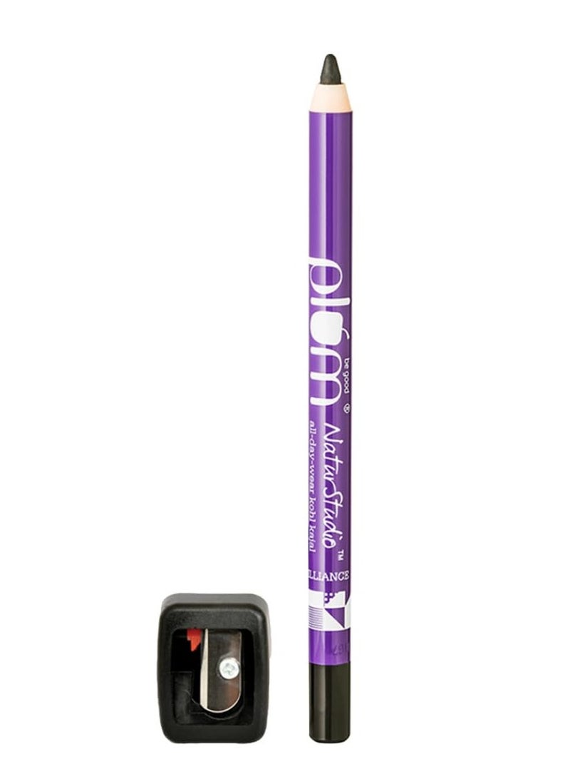 Plum Naturstudio Kajal | Water & Smudge-Proof | With Sharpener | 1.2 Gm - Image 1