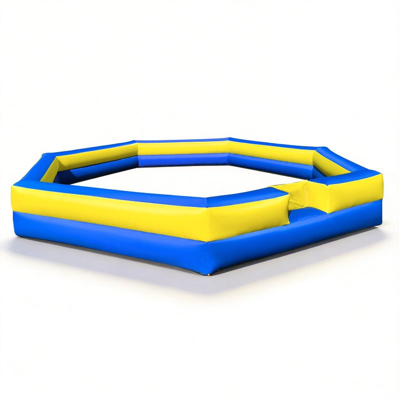 OZIS 20FT Inflatable Gaga Ball Pit with Gagaball Portable Gagaball Court for IndoorOutdoor Sports Family Activities Easy to Setup BlueYellow - Image 3
