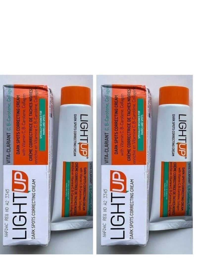 Light Up Dark Spots Correcting Tube Cream with Vitamin 2Pcs 2*40 g