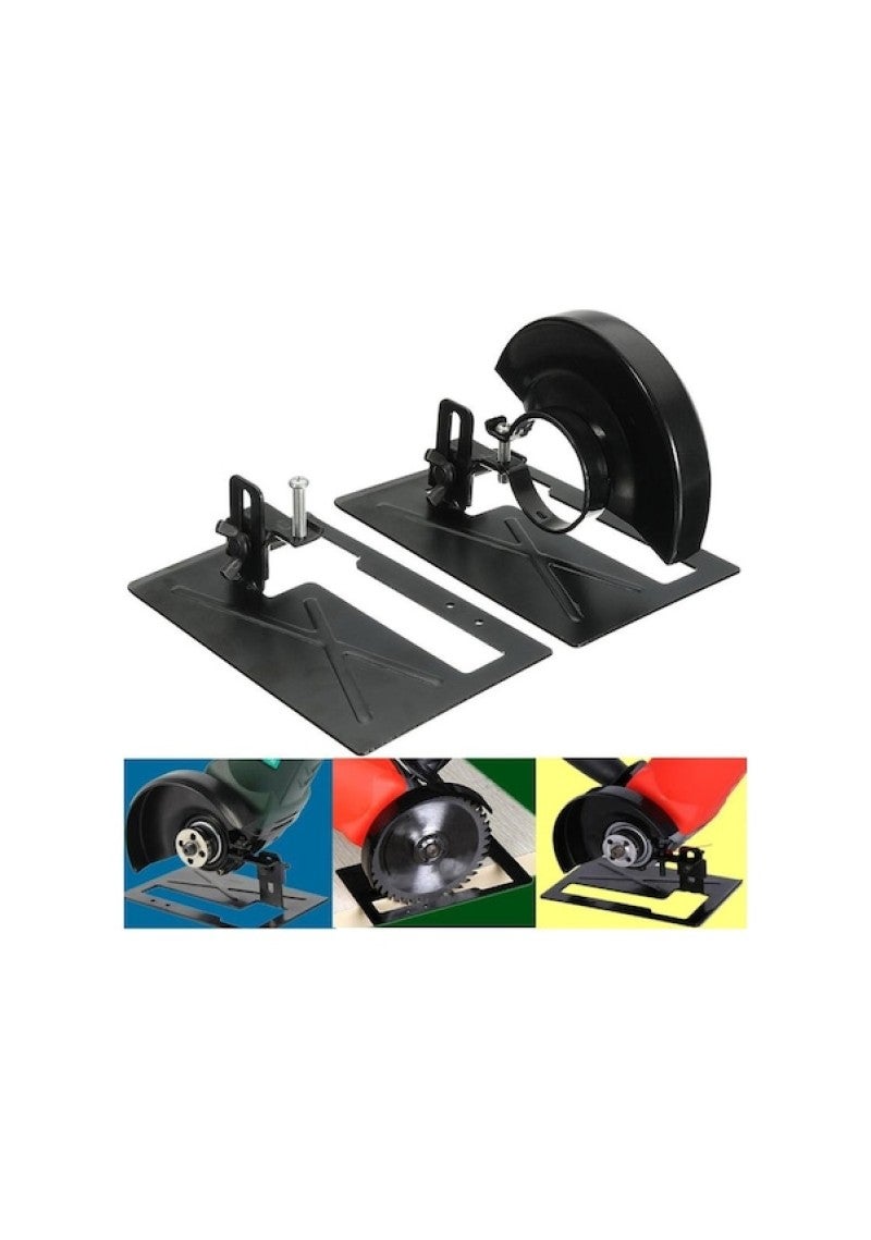 Angle Grinder Bracket: Black Anti-Ash Dustproof Protective Cover - Enhanced Safety Multi-Functional Universal Cutting Tool for Wood Metal Cutting, Angle Grinder Operations - Image 2
