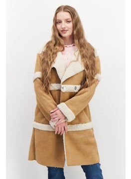 Women Faux Fur Coat, Tan