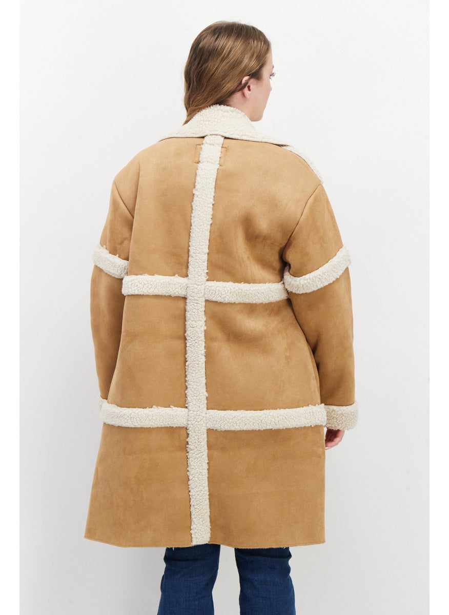 Bearpaw - Women Faux Fur Coat, Tan - Image 1