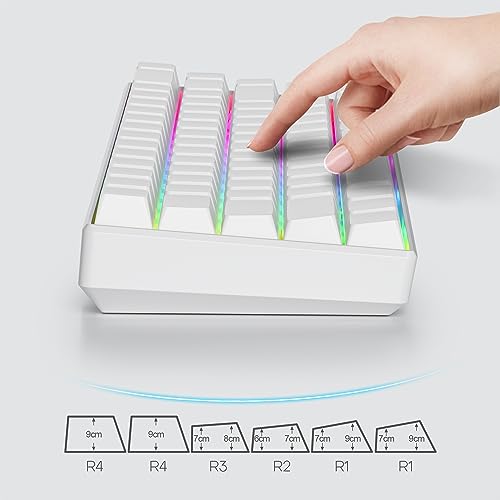 Owpkeenthy Blank White PBT keycaps Custom Cherry Profile 1.5mm Thick ANSI ISO Minimalist Keycap Set for 60% 65% 75% Fullsize MX Switches Mechanical Keyboard (Blank White) - Image 4