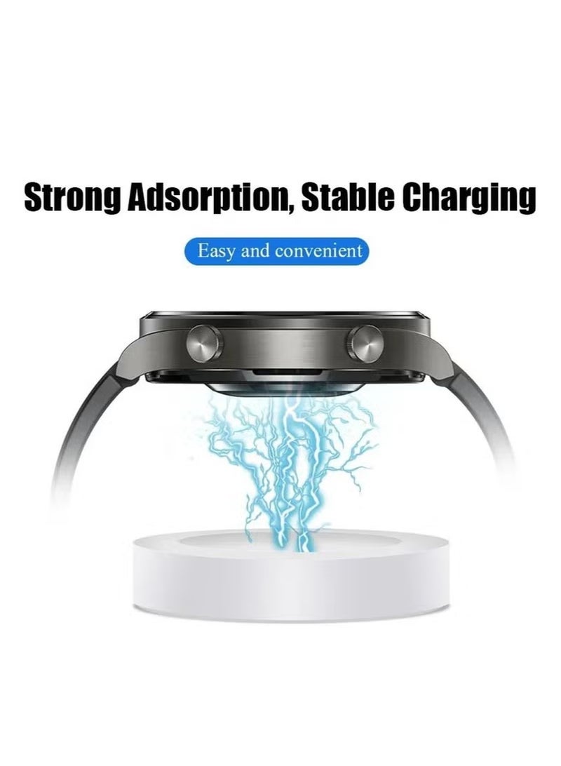 Portable Smart Watch Charger Dock For Huawei Watch GT5 GT4 GT3 GT2 GT5 Pro GT4 Pro GT3 Pro GT2 Pro, USB Magnetic Dock Fast Charger White  - Image 3