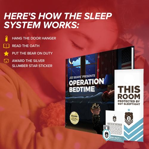 ZZZ Bears SGT Sleeptight Marine Teddy Bear with Storybook & Sleep System, Comforting Gift for Marine Kids, Helps with Bedtime Routine, Deployment Separation & Emotional Support - Image 4