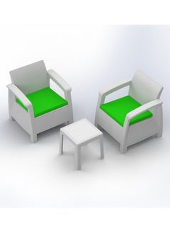 3MPlast Havana 2-Seater Set Rattan Modern Outdoor and Indoor Furniture, Coffee Table, and Waterproof Cushions  - Image 2