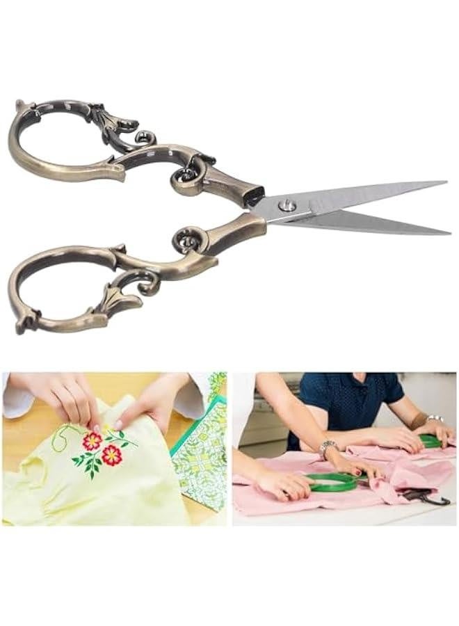 YelaJoy Vintage European Stainless Steel Scissors for Embroidery Small Gourd Shaped DIY Craft Cutting Tools for Sewing Art Work - Image 5