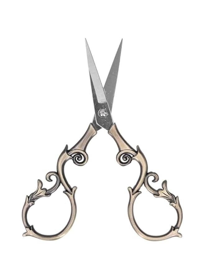 YelaJoy Vintage European Stainless Steel Scissors for Embroidery Small Gourd Shaped DIY Craft Cutting Tools for Sewing Art Work - Image 1