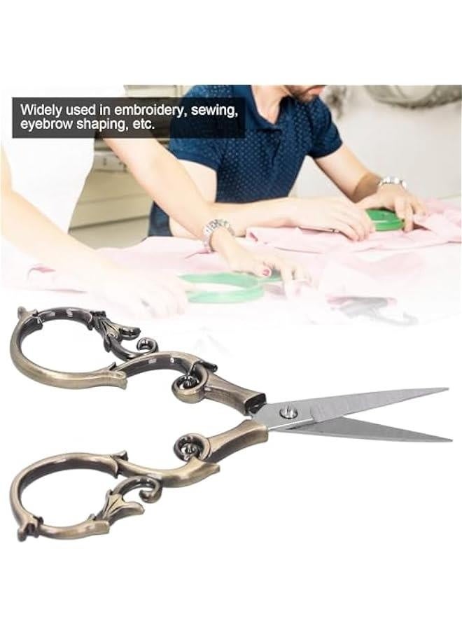 YelaJoy Vintage European Stainless Steel Scissors for Embroidery Small Gourd Shaped DIY Craft Cutting Tools for Sewing Art Work - Image 2