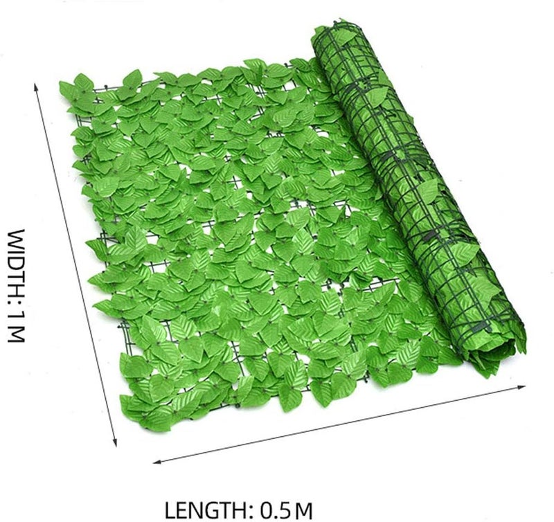 AUDBUA Artificial Green Leaf,Plant Rattan 0.5x1M Privacy Screen Panels Garden Plant Fence Backyard Home Decor Outdoor Hedge(Light Green Rose) - Image 3