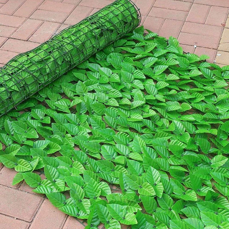 AUDBUA Artificial Green Leaf,Plant Rattan 0.5x1M Privacy Screen Panels Garden Plant Fence Backyard Home Decor Outdoor Hedge(Light Green Rose) - Image 2