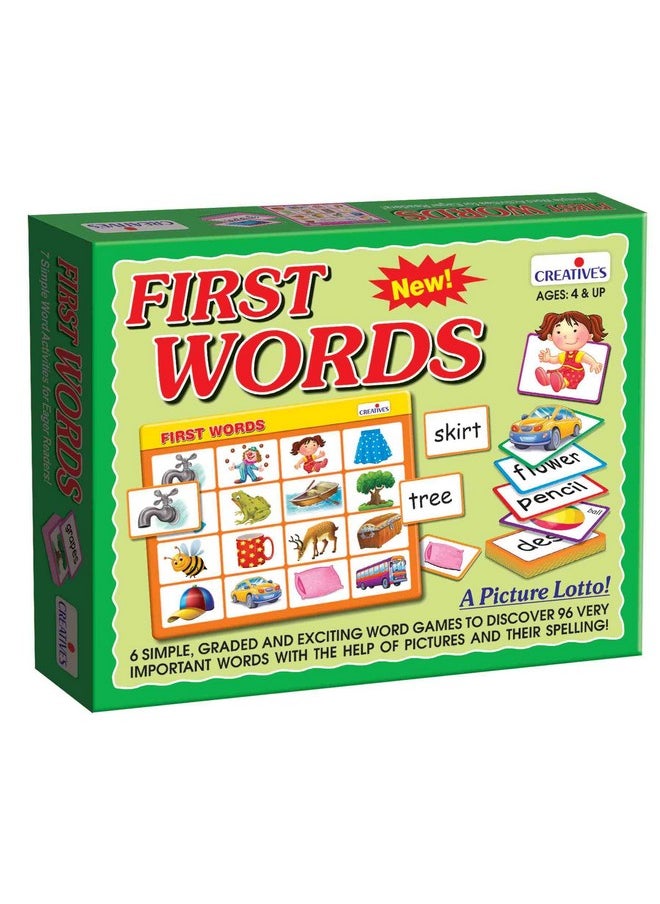 Creative's Creative's First Words | Learning Cards Game | Spell New Words Cards | Picture Cards for Kids | Children Educational Game | Reading Skills | Ages 3 & Up  - Image 1