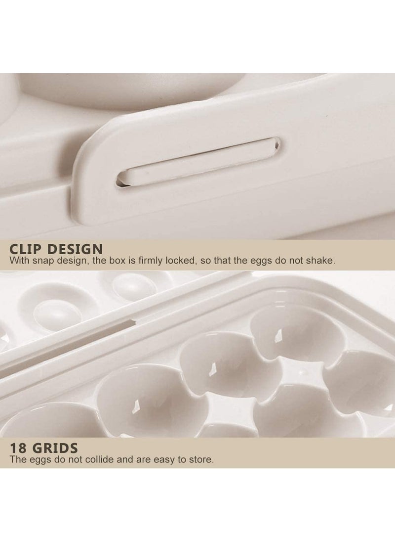 Orrda Orrda 18 Grid Egg Storage Box for Fridge Plastic Egg Preservation Box Stackable Egg Carrier Storage Container and Holder Egg Basket Multicolor  - Image 5