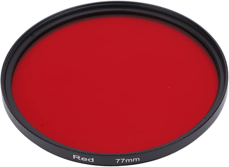 GLOGLOW Optical Lens Filter Red Camera Lens Filter, HD Aluminum Alloy and Optical Glass for, DSLR Cameras, Enhances Red Hues, with Storage Box Filters and (77mm) - Image 1