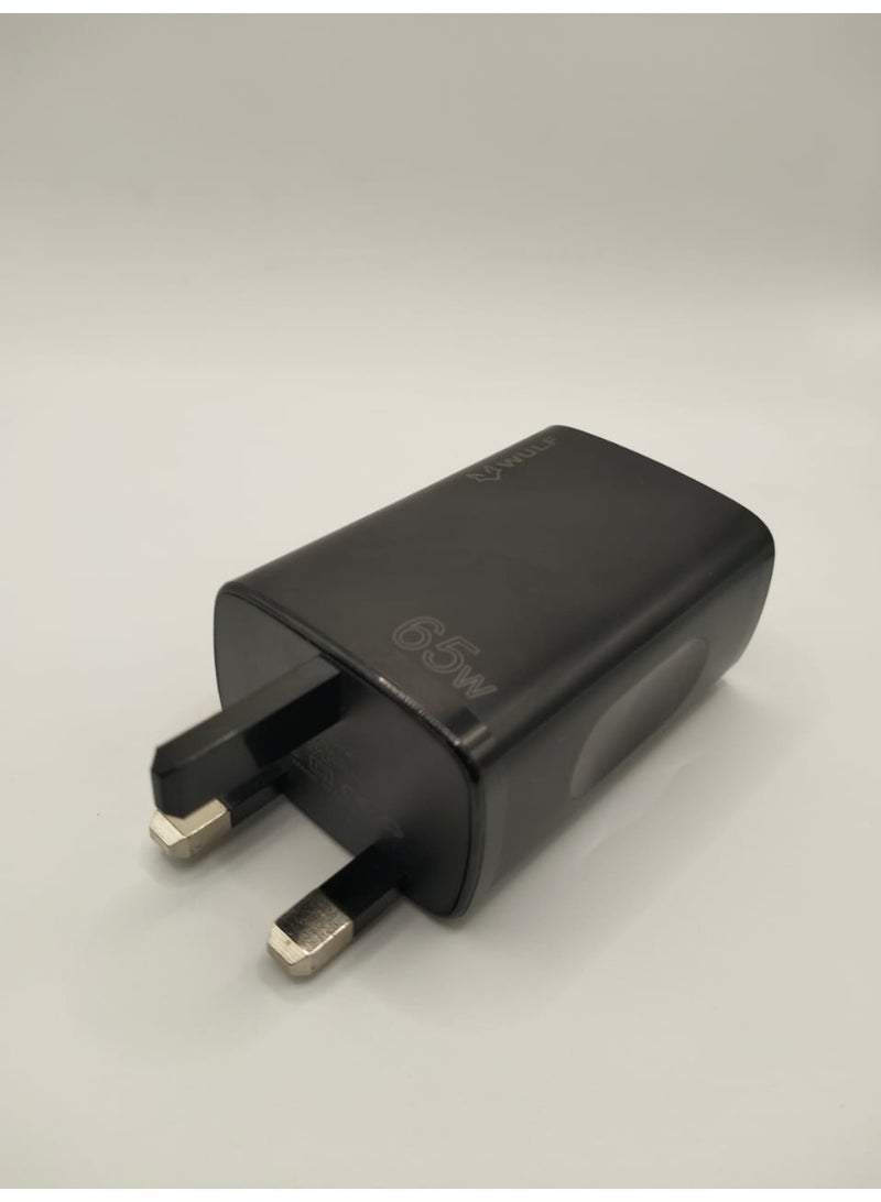 WULF ESSENTIALS 65W Quick Charger - Ultra Fast PD Charger with Type-C & USB Ports - Image 4