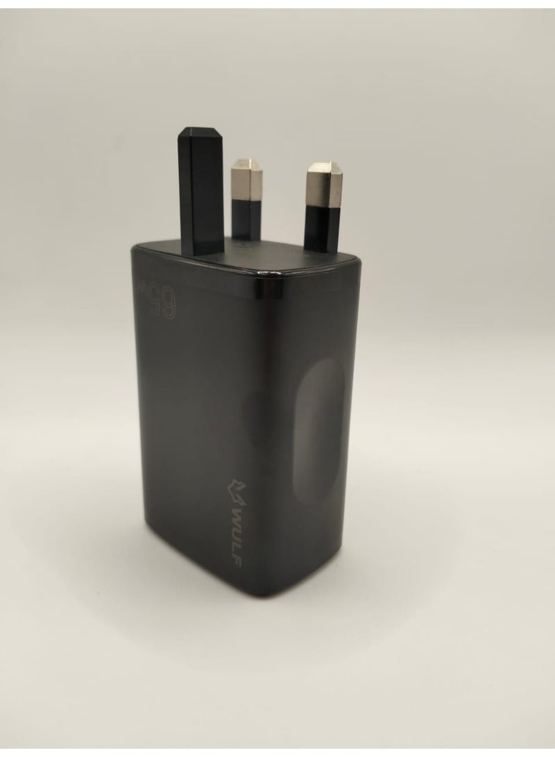 WULF ESSENTIALS 65W Quick Charger - Ultra Fast PD Charger with Type-C & USB Ports - Image 2
