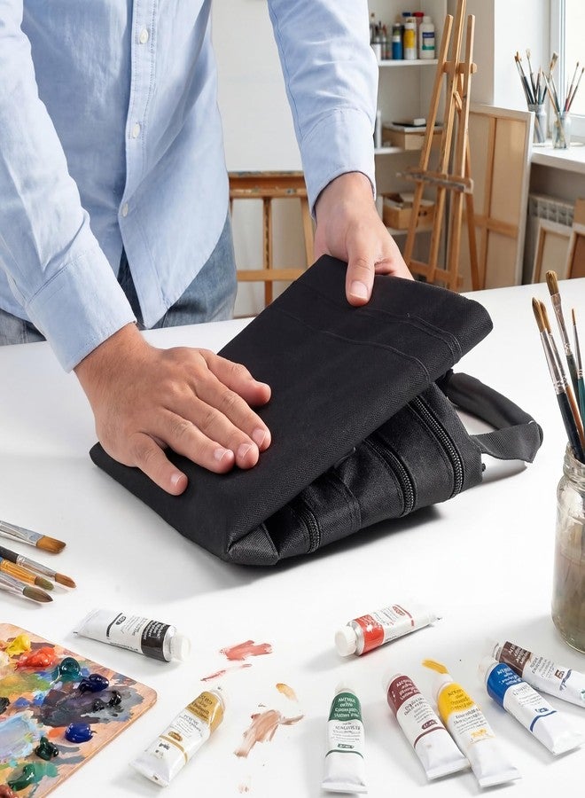 JusArt Art Portfolio Bag, 18x24 Foldable Light Weight Portfolio Folder Case with Adjustable Shoulder Strap, Leather Corners, Waterproof Art Bag for Artists and Adults for Artwork, Poster, Sketching - Image 3
