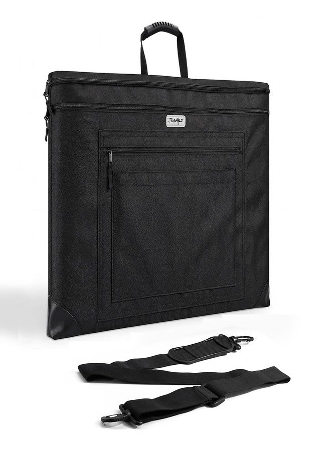JusArt Art Portfolio Bag, 18x24 Foldable Light Weight Portfolio Folder Case with Adjustable Shoulder Strap, Leather Corners, Waterproof Art Bag for Artists and Adults for Artwork, Poster, Sketching - Image 1