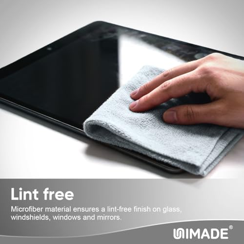 UNIMADE Microfiber Cleaning Cloth, 100 Sheets Microfiber Towels for Cars Commercial Grade Washcloths Lint-Free Bulk Shop Towel Cleaning Rags for Household Restaurant Garage Housekeeping, 11"x 9", Grey - Image 5