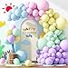 RUBFAC 129pcs Pastel Balloons Different Sizes 18 12 10 5 Inch Macaron Rainbow Easter Balloon Arch Kit for Baby Shower Birthday Party Gender Reveal Garland Decoration - Image 2